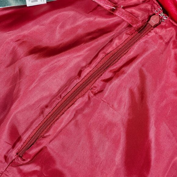 Lauren Ralph Lauren Womens Red Leather Skirt Size 14 NWT - Picture 6 of 8